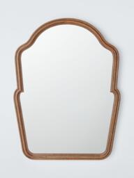 John Lewis Farmhouse Overmantel Wood Frame Wall Mirror, 80 x 60cm, Walnut - thumbnail 1