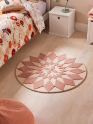 John Lewis Starburst Wool Rug, Dia. 100cm - thumbnail 3