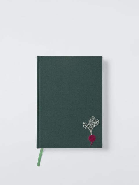 John Lewis X Deliciously Ella A5 Embroidered Cover Notebook, Green - image 1