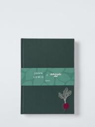 John Lewis X Deliciously Ella A5 Embroidered Cover Notebook, Green - thumbnail 3
