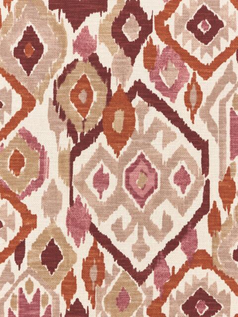 John Lewis Maya Ikat Made to Measure Curtains or Roman Blind, Dusty Clay - image 1