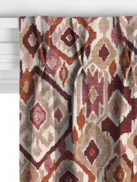 John Lewis Maya Ikat Made to Measure Curtains or Roman Blind, Dusty Clay - thumbnail 5