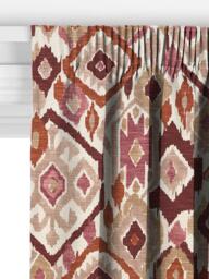 John Lewis Maya Ikat Made to Measure Curtains or Roman Blind, Dusty Clay - thumbnail 3
