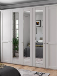 John Lewis Marlow 250cm Mirrored Hinged Wardrobe - thumbnail 3