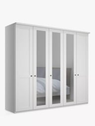 John Lewis Marlow 250cm Mirrored Hinged Wardrobe
