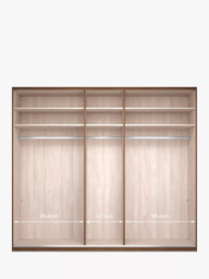 John Lewis Marlow 250cm Mirrored Hinged Wardrobe - thumbnail 4