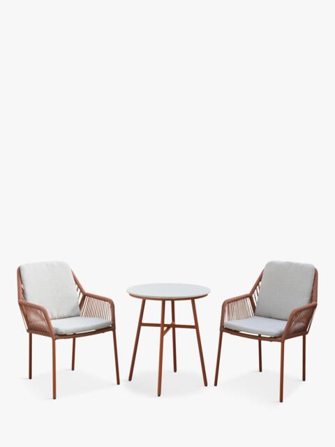 LG Outdoor Malibu 2-Seater Round Garden Bistro Table & Chairs Set - image 1