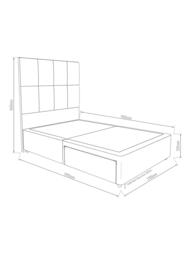 Hypnos Pocket Sprung Upholstered 2 Drawer Divan Base, Small Double - thumbnail 4