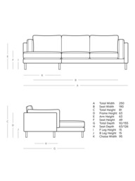 Swoon Munich Grand 4 Seater LHF Chaise End Sofa, Dark Leg - thumbnail 2