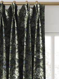 William Morris At Home African Marigold Velvet Made to Measure Curtains or Roman Blind, Cornflower - thumbnail 4
