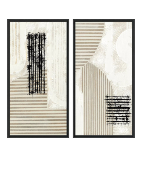 John Lewis x John Cooper 'Brigg' Framed Canvas Print, Set of 2, 84 x 44cm, Black - image 1
