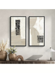 John Lewis x John Cooper 'Brigg' Framed Canvas Print, Set of 2, 84 x 44cm, Black - thumbnail 2