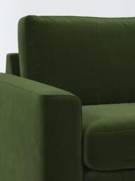John Lewis Oliver II 5 Seater Corner Sofa, Light Leg, Plush Velvet Green - thumbnail 6