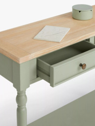John Lewis Foxmoor Console Table, FSC-Certified, Oak & Sage Green - thumbnail 3
