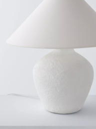John Lewis Paper Mâché Table Lamp with Tapered Shade - thumbnail 4