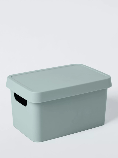 John Lewis Stackable Plastic Storage Box with Lid, Small - image 1