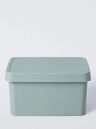 John Lewis Stackable Plastic Storage Box with Lid, Small - thumbnail 2