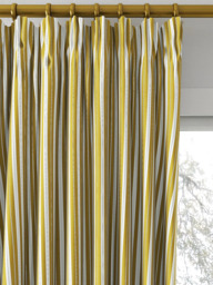 Clarke & Clarke Belgravia Made to Measure Curtains or Roman Blind, Ochre/Charcoal - thumbnail 2