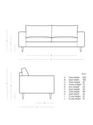 Swoon Evesham Large 3 Seater Sofa, Dark Leg - thumbnail 2