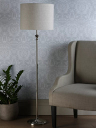 Laura Ashley Highgrove Floor Lamp, Polished Nickel - thumbnail 3