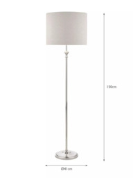 Laura Ashley Highgrove Floor Lamp, Polished Nickel - thumbnail 4