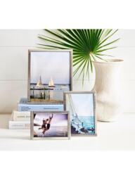 Pottery Barn Maeve Textured Metal Photo Frame, Silver - thumbnail 2