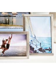 Pottery Barn Maeve Textured Metal Photo Frame, Silver - thumbnail 3