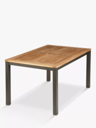Barlow Tyrie Aura 6-Seater Teak Wood Garden Dining Table & Chairs Set, Charcoal/Natural - thumbnail 3