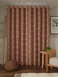 John Lewis Trellis Weave Pair Lined Eyelet Curtains, Bluestone - thumbnail 4