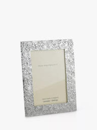 Lancaster and Gibbings Goodleigh Floral Photo Frame, Pewter - thumbnail 1