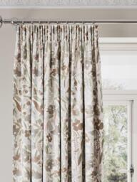John Lewis Penelope Floral Weave Pair Lined Pencil Pleat Curtains, Multi