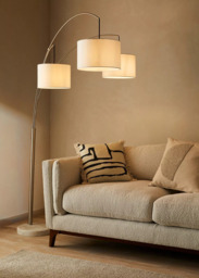 John Lewis Angus 3 Arm Arched Floor Lamp - thumbnail 2
