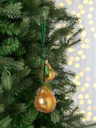 John Lewis The Curator Pear Duo Bauble, Gold - thumbnail 2