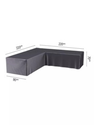 Pacific Aerocover Corner Garden Lounge Set Furniture Cover, 220cm, Anthracite - thumbnail 2