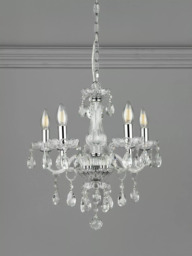 Laura Ashley Harriet Crystal 5 Arm Chandelier Ceiling Light, Clear - thumbnail 2