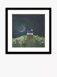 John Lewis Geoff Beckett 'Moonlit Flock' Framed Print, 61.5 x 61.5cm, Green/Multi - thumbnail 1