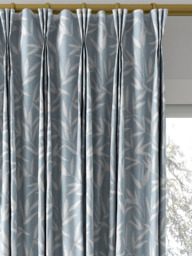 Laura Ashley Willow Leaf Chenille Made to Measure Curtains or Roman Blind, Pale Seaspray - thumbnail 6