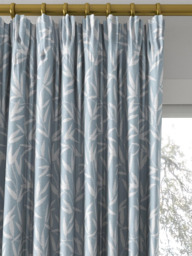 Laura Ashley Willow Leaf Chenille Made to Measure Curtains or Roman Blind, Pale Seaspray - thumbnail 2
