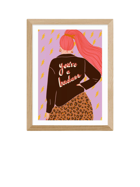 EAST END PRINTS Emmy Lupin Studio 'You're Badass' Framed Print