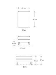 Swyft Model 10 Footstool, Dark Leg - thumbnail 2