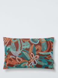 Harlequin Ania Abstract Cushion, Burgundy - thumbnail 1