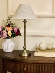 Laura Ashley Ludchurch Table Lamp, Matt Antique Brass - thumbnail 6