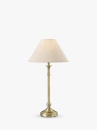 Laura Ashley Ludchurch Table Lamp, Matt Antique Brass