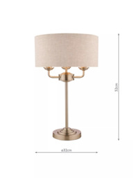 Laura Ashley Sorrento 3 Arm Table Lamp - thumbnail 3