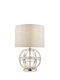 Laura Ashley Aidan Crystal Table Lamp, Polished Chrome - thumbnail 3
