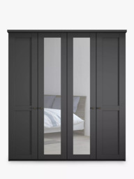 John Lewis Marlow 200cm Mirrored Hinged Wardrobe - thumbnail 2