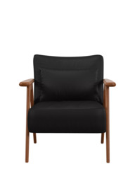 John Lewis Hendricks Leather Armchair, Dark Leg - thumbnail 5