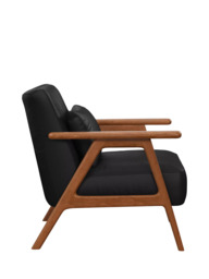 John Lewis Hendricks Leather Armchair, Dark Leg - thumbnail 3