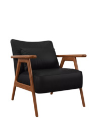 John Lewis Hendricks Leather Armchair, Dark Leg