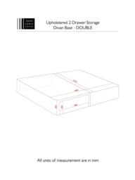 John Lewis Non-Sprung Upholstered 2 Drawer Divan Base, Double - thumbnail 5